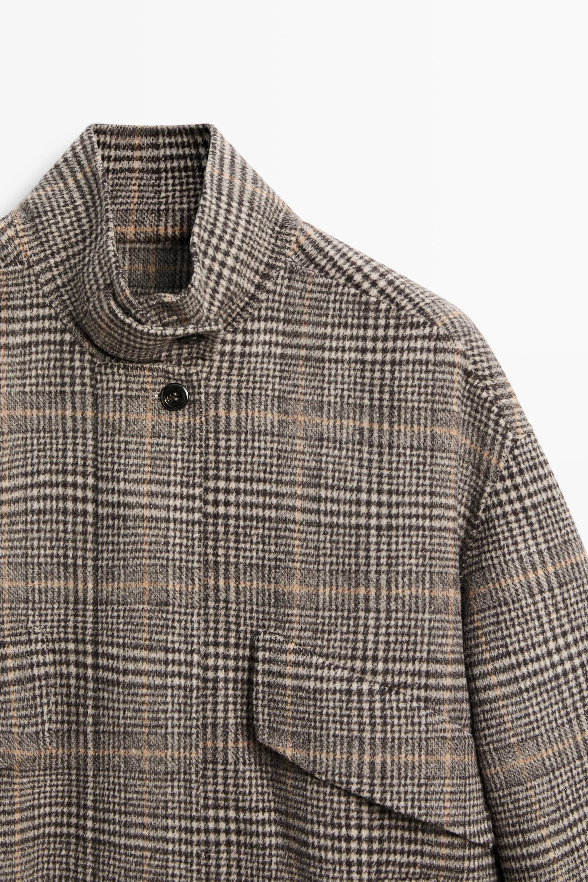 Veste bomber à carreaux